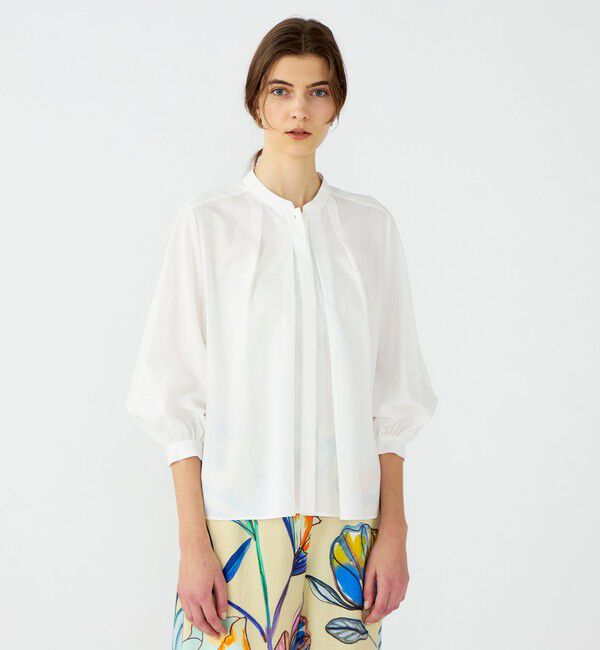 Ballsey「ジュエルコットン プチスタンドブラウス」|シャツ・ブラウス|