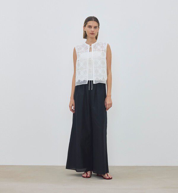 DES PRES「【WEB先行予約】コットンシルクローン ギャザーワイドパンツ」|その他|