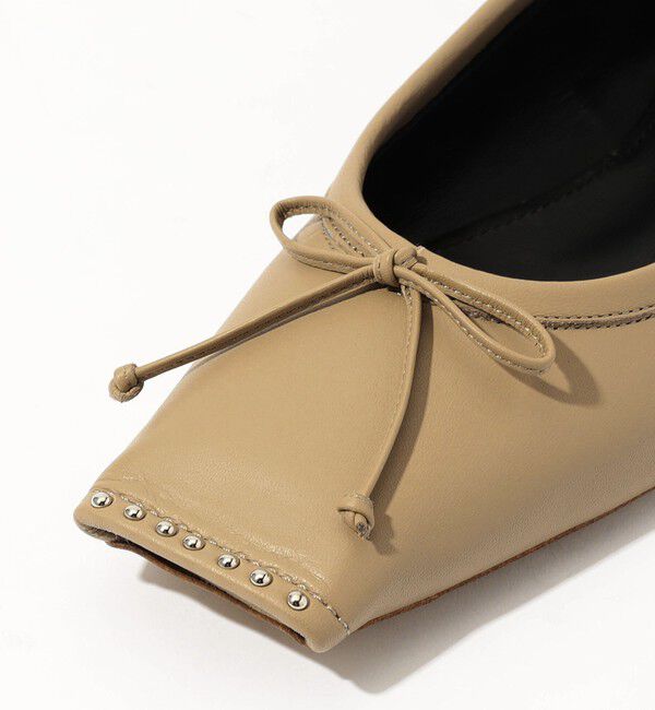 TOMORROWLAND GOODS「CHEMBUR SQ FLAT STUDS BALLET シューズ」|バレエシューズ|