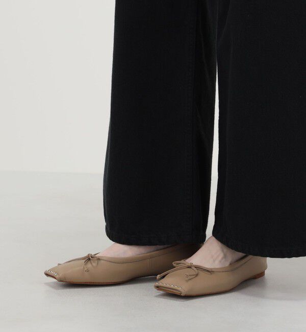 TOMORROWLAND GOODS「CHEMBUR SQ FLAT STUDS BALLET シューズ」|バレエシューズ|