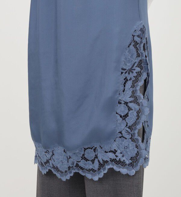 MACPHEE「ピグメントレース コンビネーションスカート」|タイト|