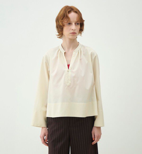MACPHEE「コットンブロード プルオーバーブラウス」|シャツ・ブラウス|