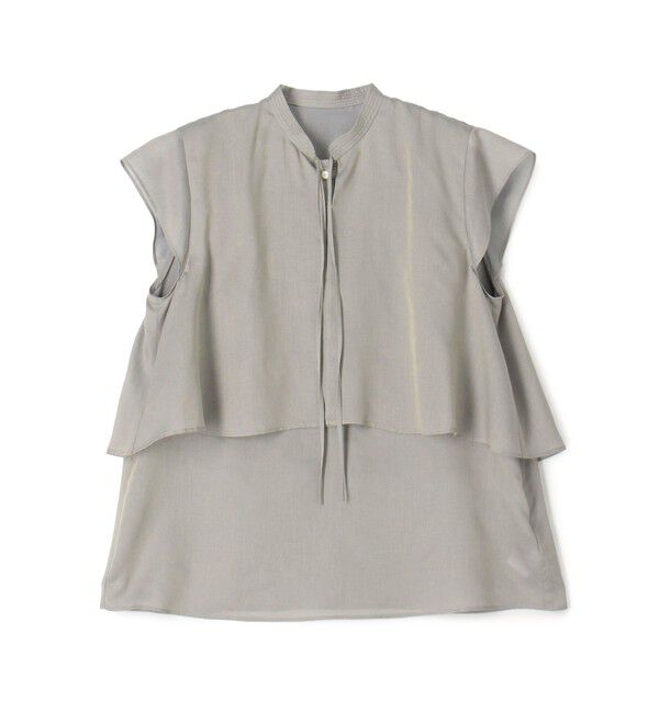 TOMORROWLAND collection「【WEB先行予約】レーヨンキュプラシャンブレー レイヤードブラウス」|シャツ・ブラウス|61 ライトブルー