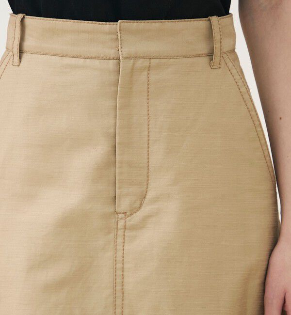 TOMORROWLAND collection「【WEB先行予約】コットンラミーモーススキン トラペーズスカート」|フレア|