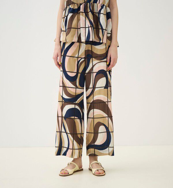 TOMORROWLAND collection「【WEB先行予約】アイレットウェーブプリント ワイドストレートパンツ」|その他|