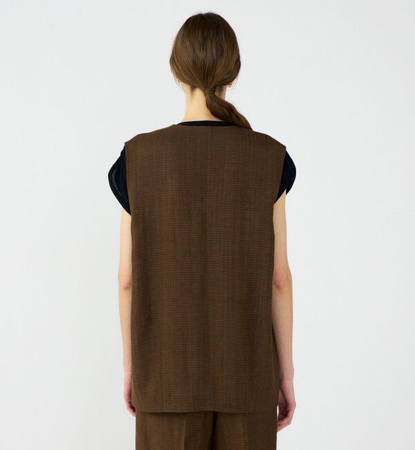 Ballsey「【WEB先行予約】レーヨンリネンブッチャー コクーンジレ」|ベスト・ジレ|