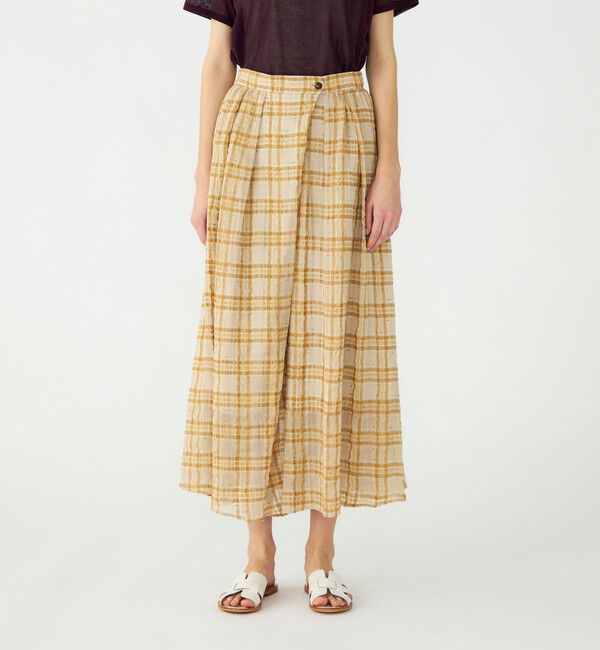 Ballsey「【WEB先行予約】シアープラッド フレアキュロットパンツ」|キュロット|