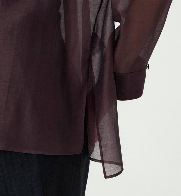 Ballsey「【WEB先行予約】セルロースポリエステルオーガンジー ランダムタックブラウス」|シャツ・ブラウス|