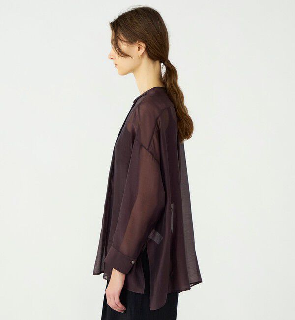 Ballsey「【WEB先行予約】セルロースポリエステルオーガンジー ランダムタックブラウス」|シャツ・ブラウス|