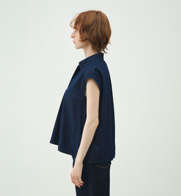 MACPHEE「【WEB先行予約】コットンセルロースデニム タイブラウス」|シャツ・ブラウス|