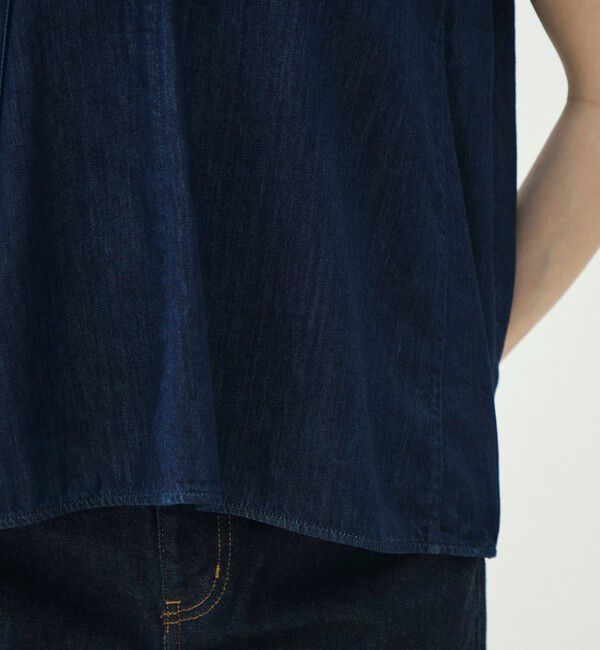 MACPHEE「【WEB先行予約】コットンセルロースデニム タイブラウス」|シャツ・ブラウス|