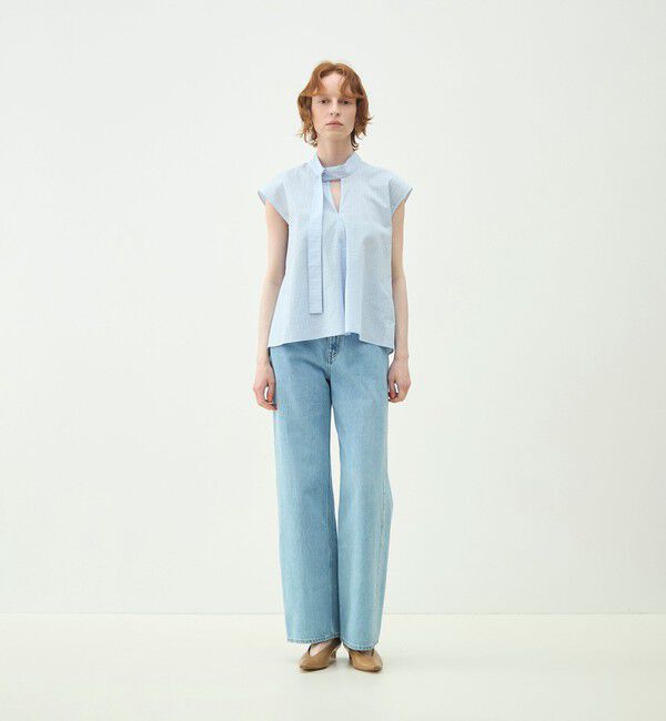 MACPHEE「【WEB先行予約】コットンブロード タイブラウス」|シャツ・ブラウス|