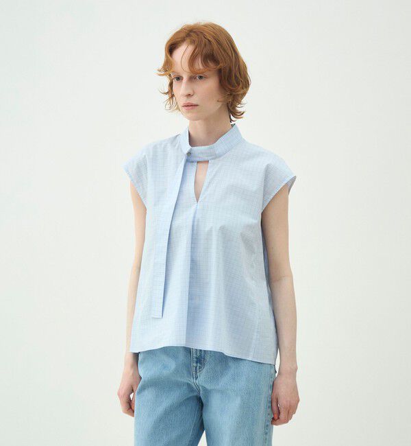 MACPHEE「【WEB先行予約】コットンブロード タイブラウス」|シャツ・ブラウス|