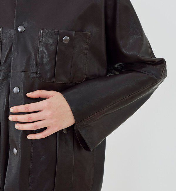 GALERIE VIE「ソフトグレインシープレザー ドルマンスリーブジャケット」|その他|