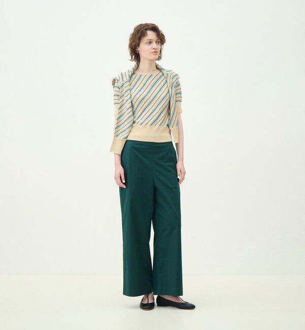 MACPHEE「コットンレーヨンリネンストレッチ ストレートパンツ」|その他|