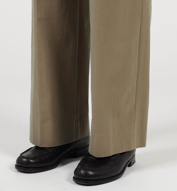 TOMORROWLAND MENS「コットンナイロンツイル 2タックワイドストレートパンツ」|スラックス|