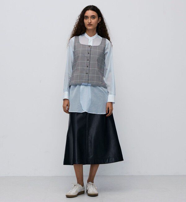 BACCA「ダブルフェイスチェック ベスト」|ベスト・ジレ|