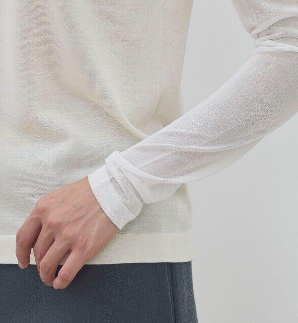 DES PRES「ハイツイストシルクストレッチ ハイネックプルオーバー」|ニット・セーター|