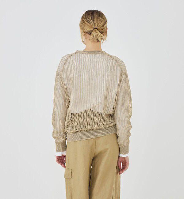 GALERIE VIE「オープンワークコットン クルーネックプルオーバー」|ニット・セーター|