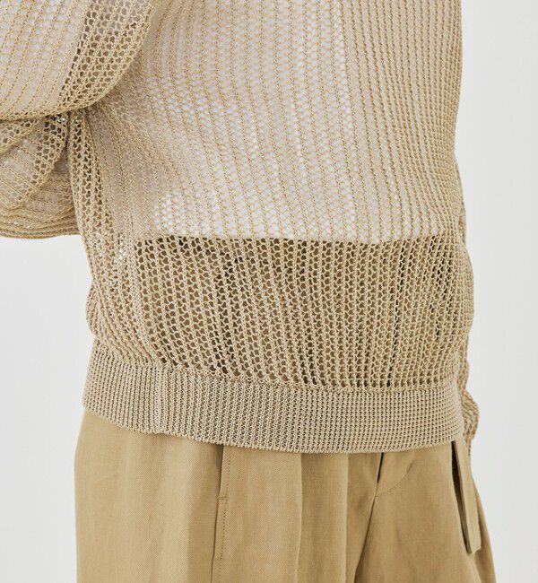 GALERIE VIE「オープンワークコットン クルーネックプルオーバー」|ニット・セーター|