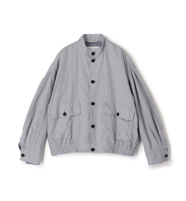 GALERIE VIE「ダストリネン スタンドカラーブルゾン」|ブルゾン・スタジャン|13 ライトグレー
