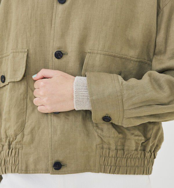 GALERIE VIE「ダストリネン スタンドカラーブルゾン」|ブルゾン・スタジャン|