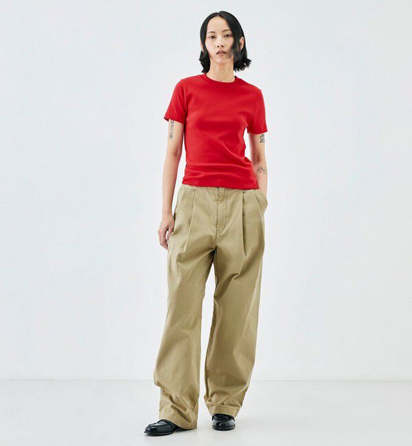 Edition「ミリタリーチノ タックパンツ」|チノ|