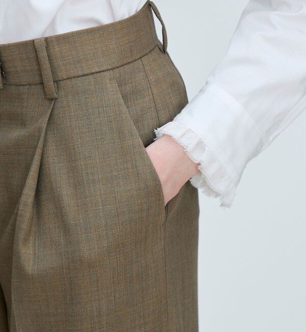 TOMORROWLAND collection「ZELANDER Z-TWIST タックワイドパンツ」|スラックス|