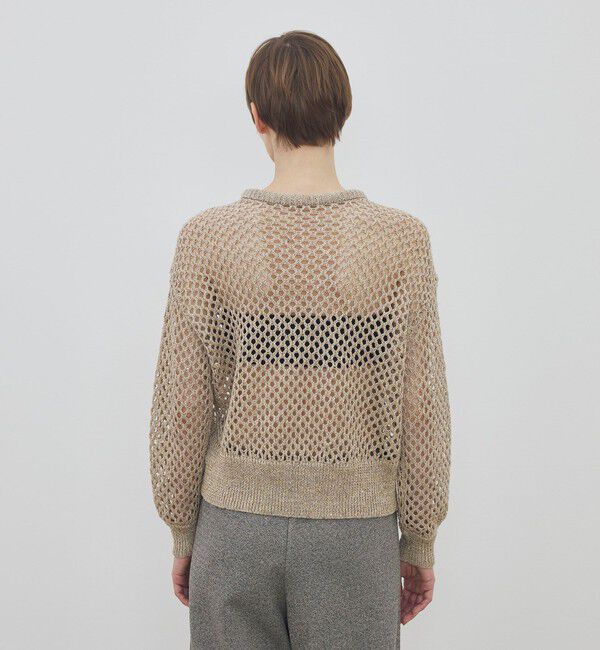 DES PRES「リネンポリエステルコットンリリヤーン クルーネックプルオーバー」|ニット・セーター|