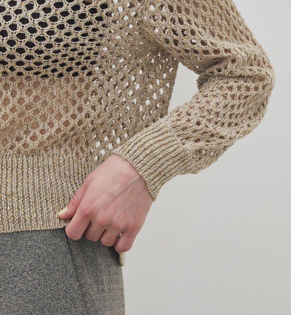 DES PRES「リネンポリエステルコットンリリヤーン クルーネックプルオーバー」|ニット・セーター|