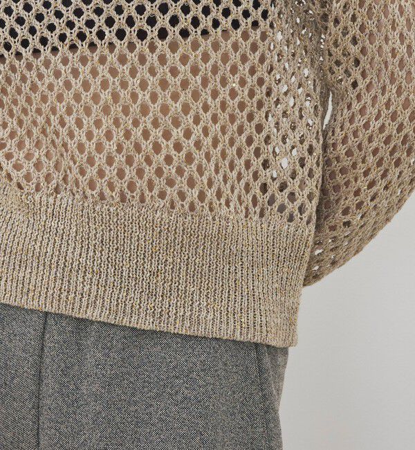 DES PRES「リネンポリエステルコットンリリヤーン クルーネックプルオーバー」|ニット・セーター|