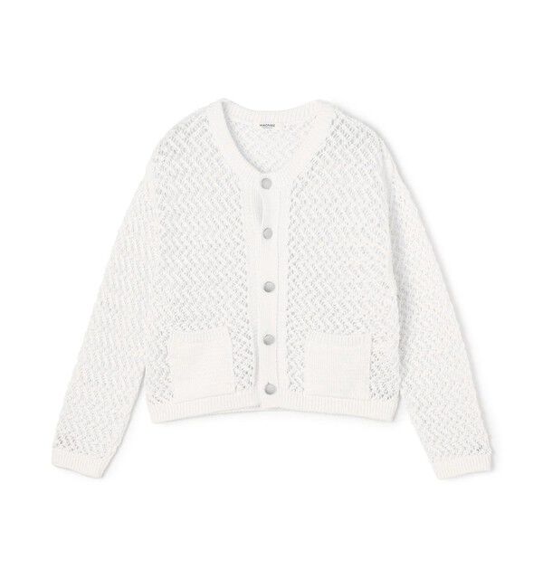 MACPHEE「ギマメッシュ クルーネックカーディガン」|カーディガン|11 ホワイト