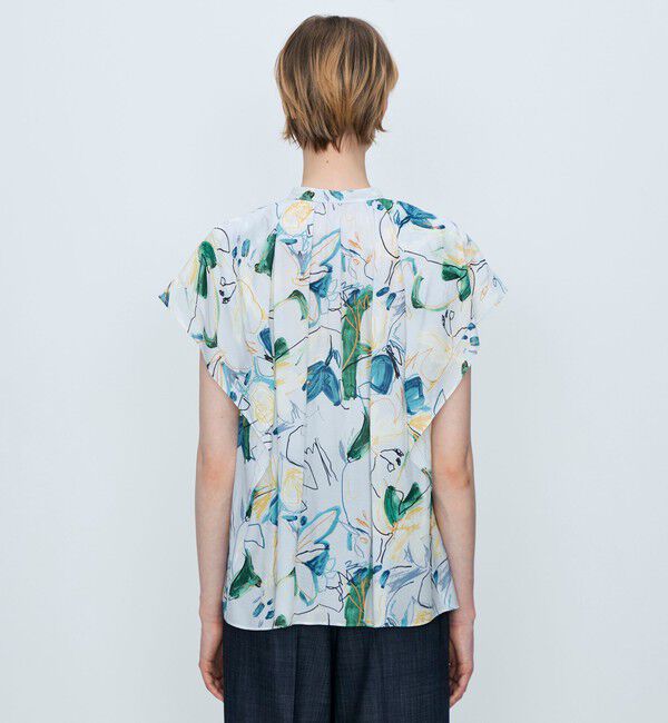 TOMORROWLAND collection「ウィスパーブルームプリント フレアスリーブブラウス」|シャツ・ブラウス|