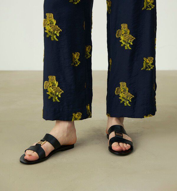 SOULEIADO「カットジャカード タックストレートパンツ」|チノ|