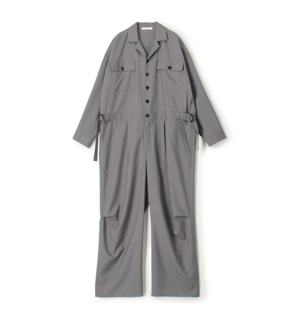 GALERIE VIE「ウォッシャブルトロピカル ベルテッドジャンプスーツ」|オールインワン|17 チャコールグレー
