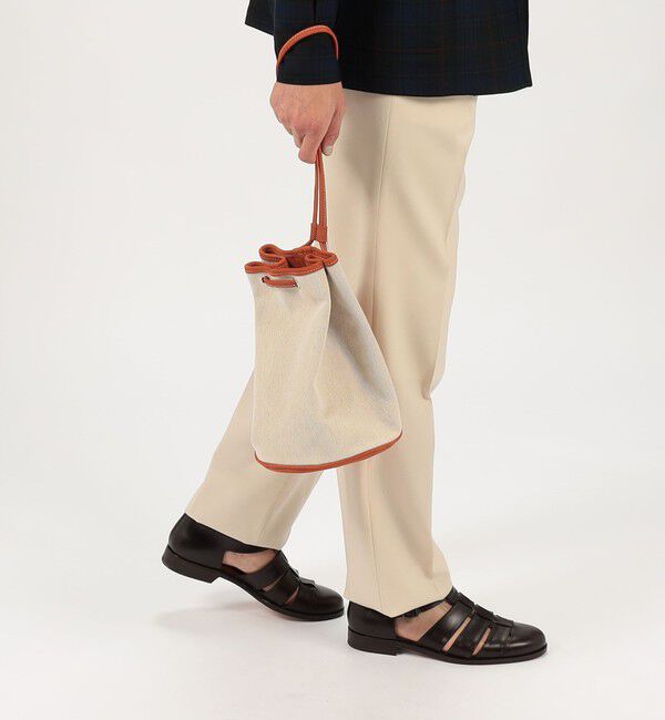 TOMORROWLAND GOODS「【別注】Charles et Charlus  Escala ヌバックキャンバスコンビ 巾着バッグ」|ハンドバッグ|