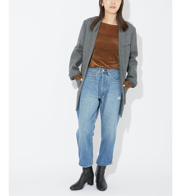  「《追加2》テーパードデニム5ポケットパンツ」|デニム|