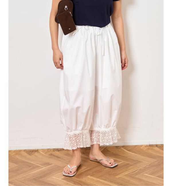  「《予約》LACE HEM BALLOON パンツ」|その他|ホワイト