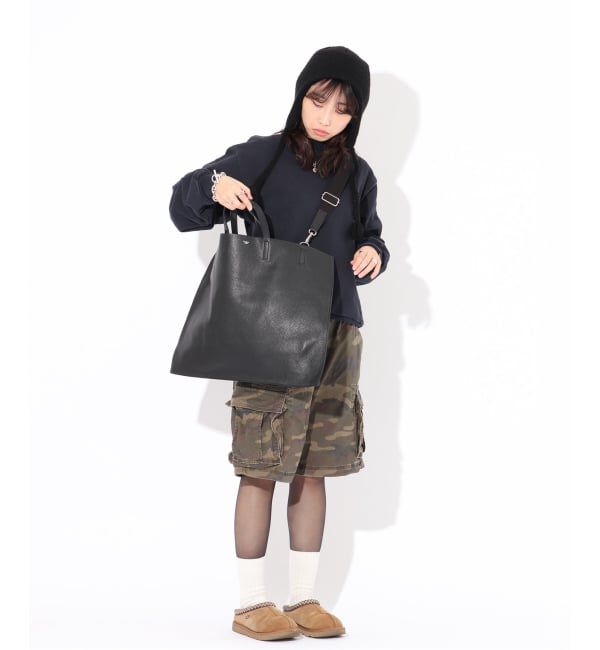 「【blancle/ ブランクレ】S.LEATHER FLAT TOTE」|トートバッグ|