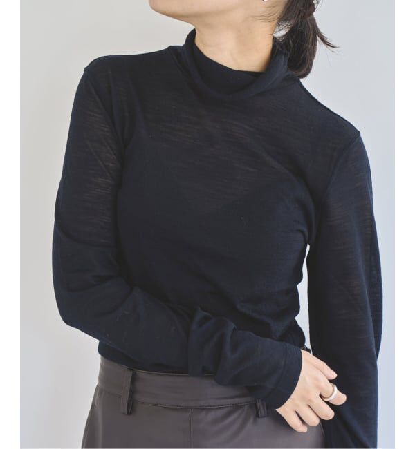 EMILYWEEK「《追加》スーパーウール タートルネックシアープルオーバー」|Tシャツ・カットソー|ブラック