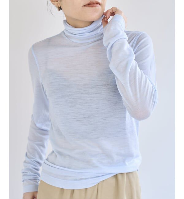 EMILYWEEK「《追加》スーパーウール タートルネックシアープルオーバー」|Tシャツ・カットソー|ブルー A
