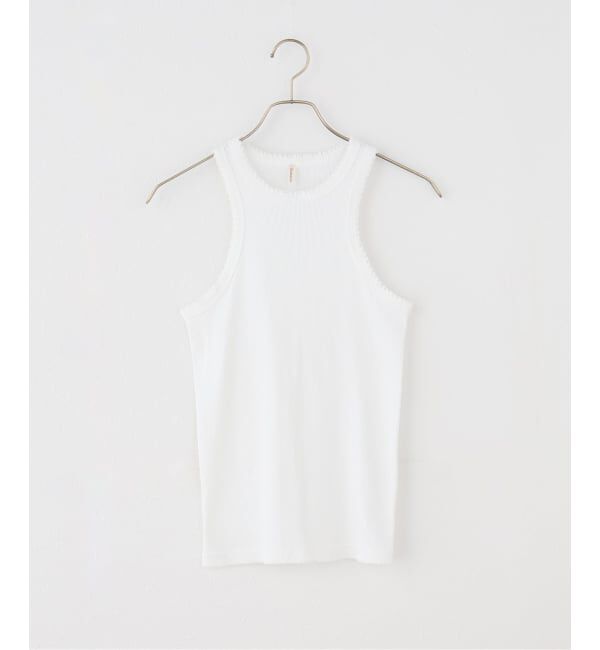 EMILYWEEK「【babaco/ババコ】Cotton/Silk Ribbed Tank Top w/Emb / BA01-CR83」|タンクトップ|ホワイト