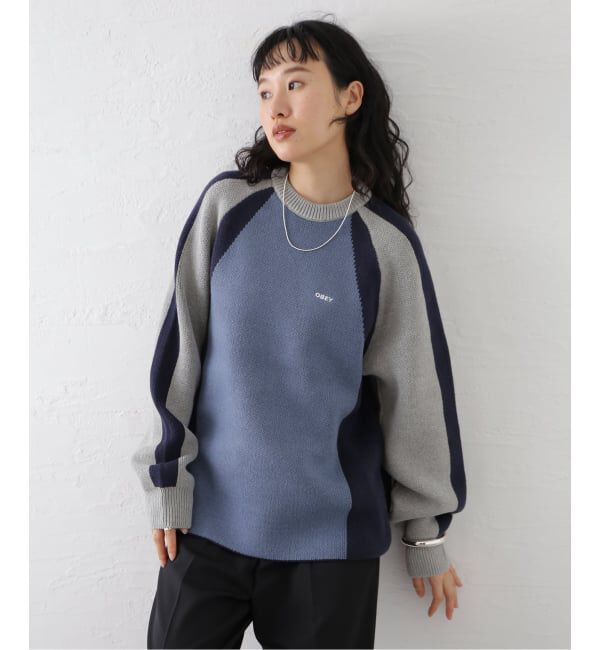 JOINT WORKS「OBEY / オベイ RAGLAN CREW NECK SWEATER」|ニット・セーター|