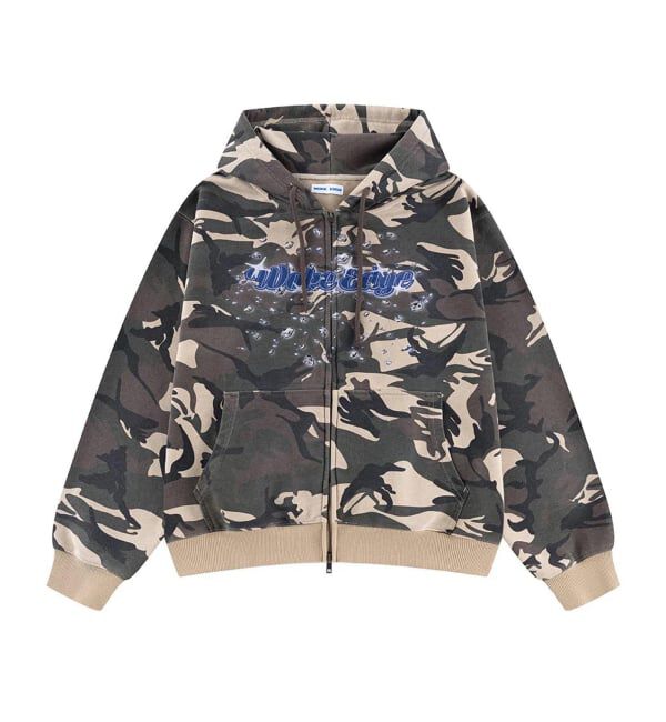 JOINT WORKS「WOKE EDGE / ウォークエッジ Diamond Logo Zip Hoodie」|パーカー|カーキ
