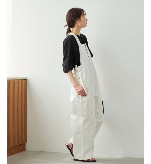 Plage「CURRENTAGE / カレンテージ DENIM サロペット(ホワイト)」|オールインワン|