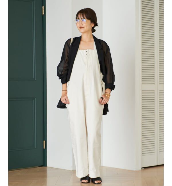 Plage「CURRENTAGE / カレンテージ DENIM サロペット(ホワイト)」|オールインワン|