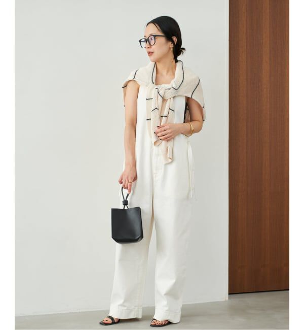 Plage「CURRENTAGE / カレンテージ DENIM サロペット(ホワイト)」|オールインワン|