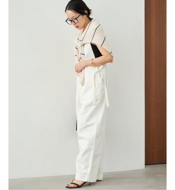 Plage「CURRENTAGE / カレンテージ DENIM サロペット(ホワイト)」|オールインワン|