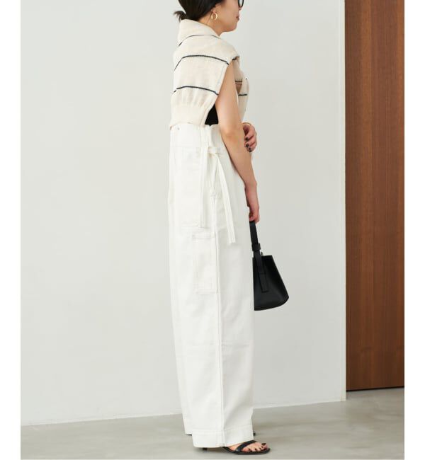 Plage「CURRENTAGE / カレンテージ DENIM サロペット(ホワイト)」|オールインワン|