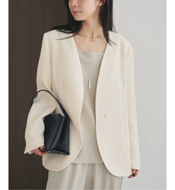 Plage「Collarless ジャケット」|ノーカラージャケット|